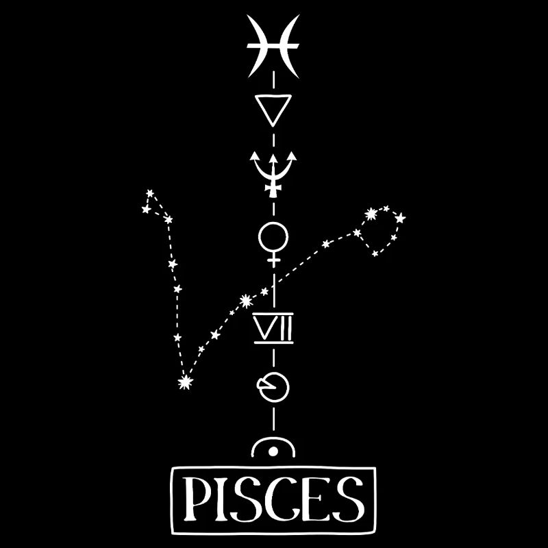 Pisces - Pisces Zodiac - white