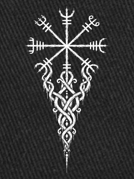Vegvisir mit Knotenbändern – Wikinger Kompass