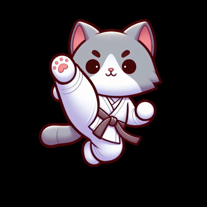 Katze Karate Kick Kampfsport Kampfkunst