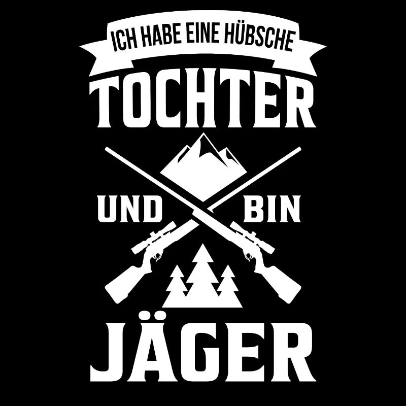 Hübsche Tochter und Jäger Jagen Jagd süßer Spruch