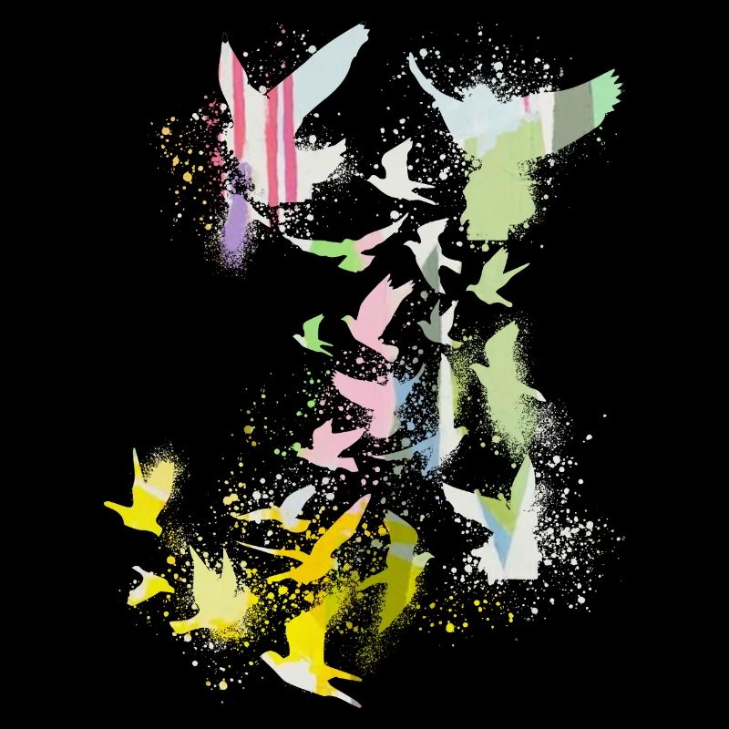 tauben,taube,vögel,vogelschwarm,graffiti,pastell