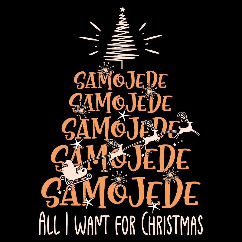 Samojede Hund Weihnachten Hunderasse