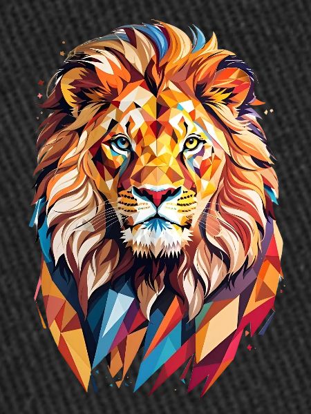 Lion polygonal