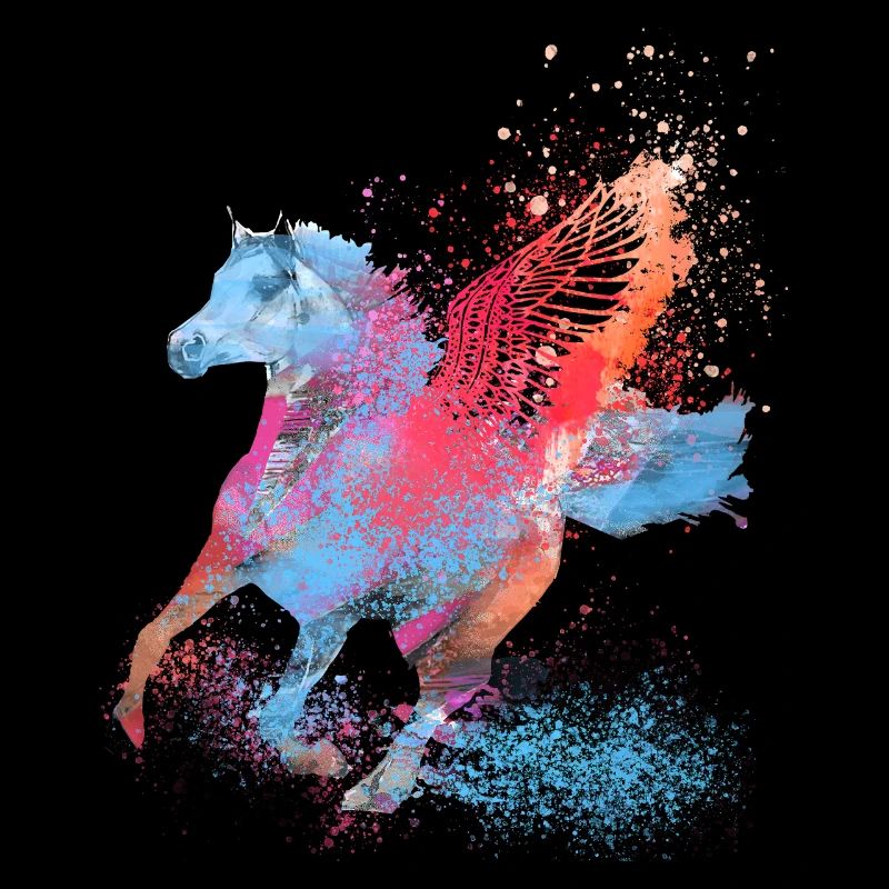 fliegendes pferd,pferd mit flügel,pferd,graffiti