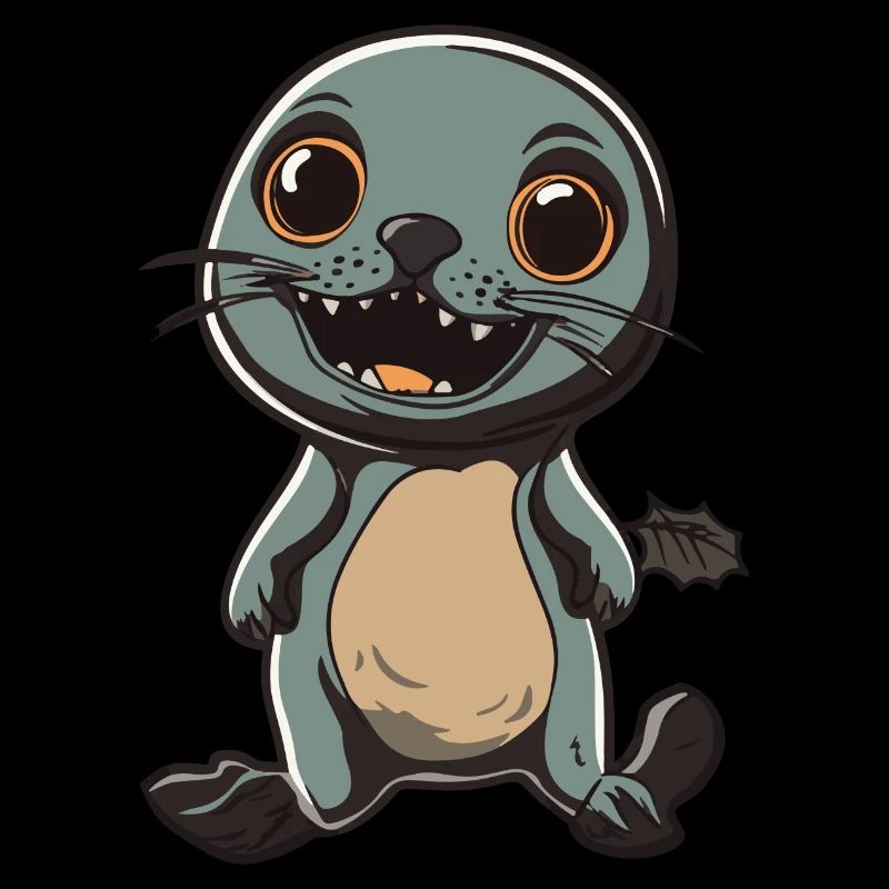 Robbe Tier Halloween Comic Lustig