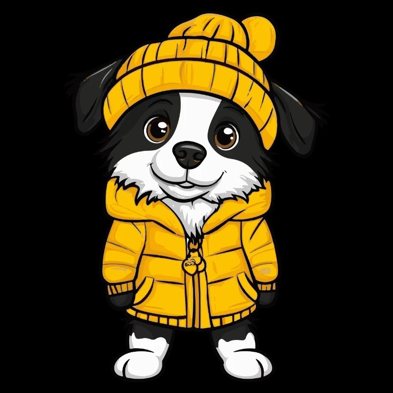 Border Collie Chien Hiver