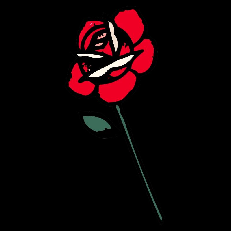 rose fleur design old school