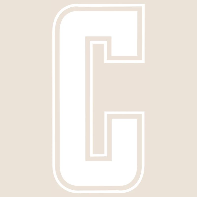 Lettre C Initiale Sport Cheerleading Monogramme