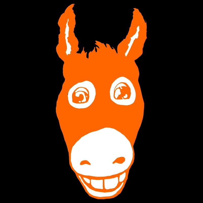 Orange âne souriant