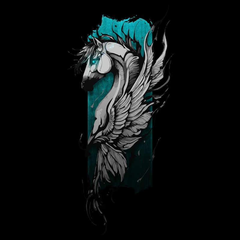 Celestial Steed: Winged Horse Soaring