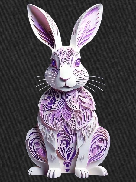 Hase - Osterhase im Scherenschnitt