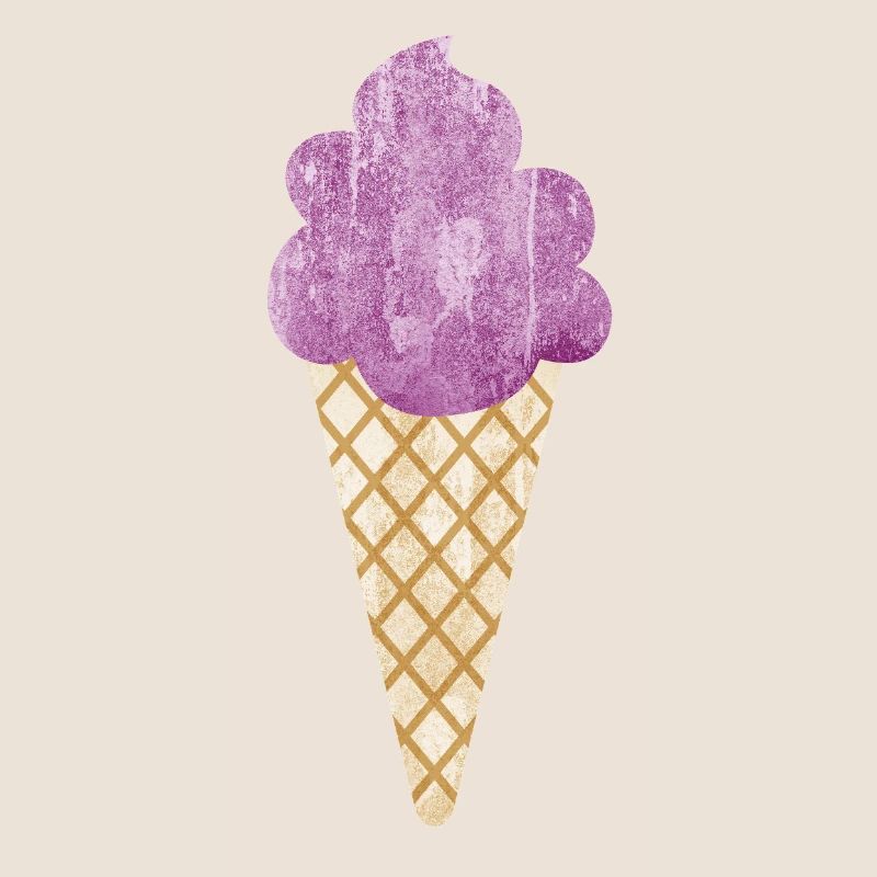 Eiscreme Icecream Eis Waffel Eiskrem Eisdiele lila
