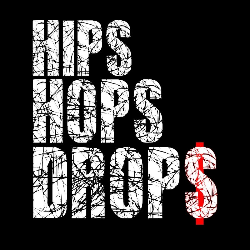hips hops gouttes blanc