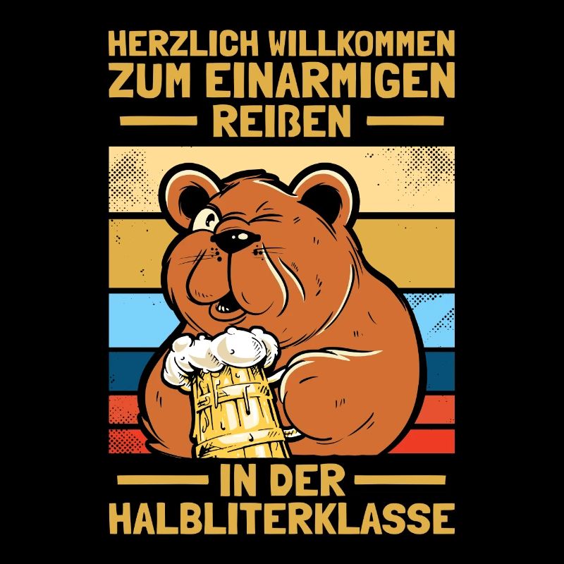 Einarmiges reißen Biertrinker Bierliebhaber Bier