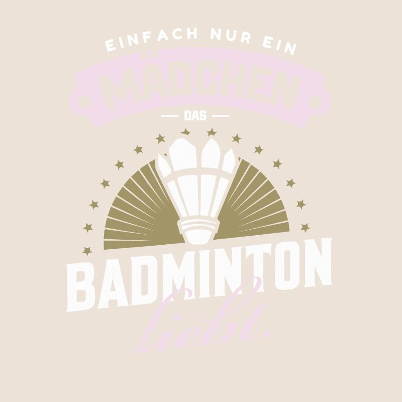 Nur ein Mädchen, das Badminton liebt