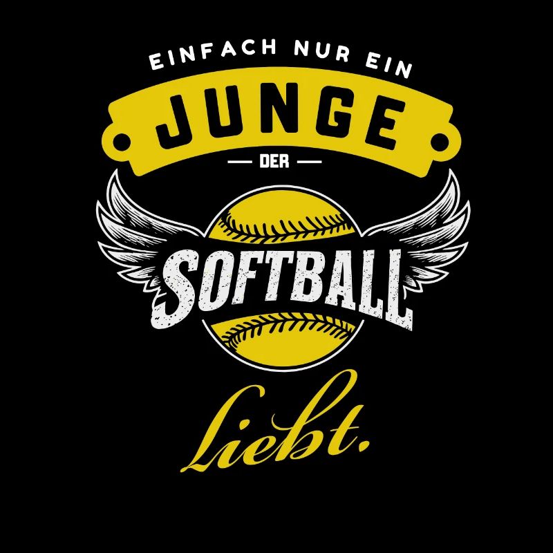 Junge, der Softball liebt