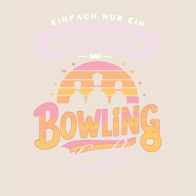 Nur ein Mädchen, das Bowling liebt