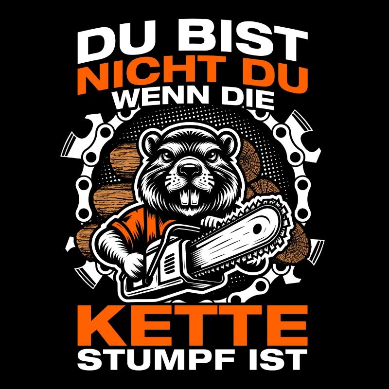Kette stumpf Holz machen Holzfäller Waldarbeiter