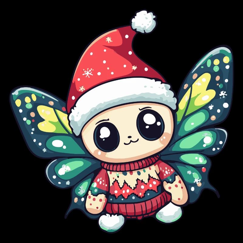 Bande dessinée de Noël papillon