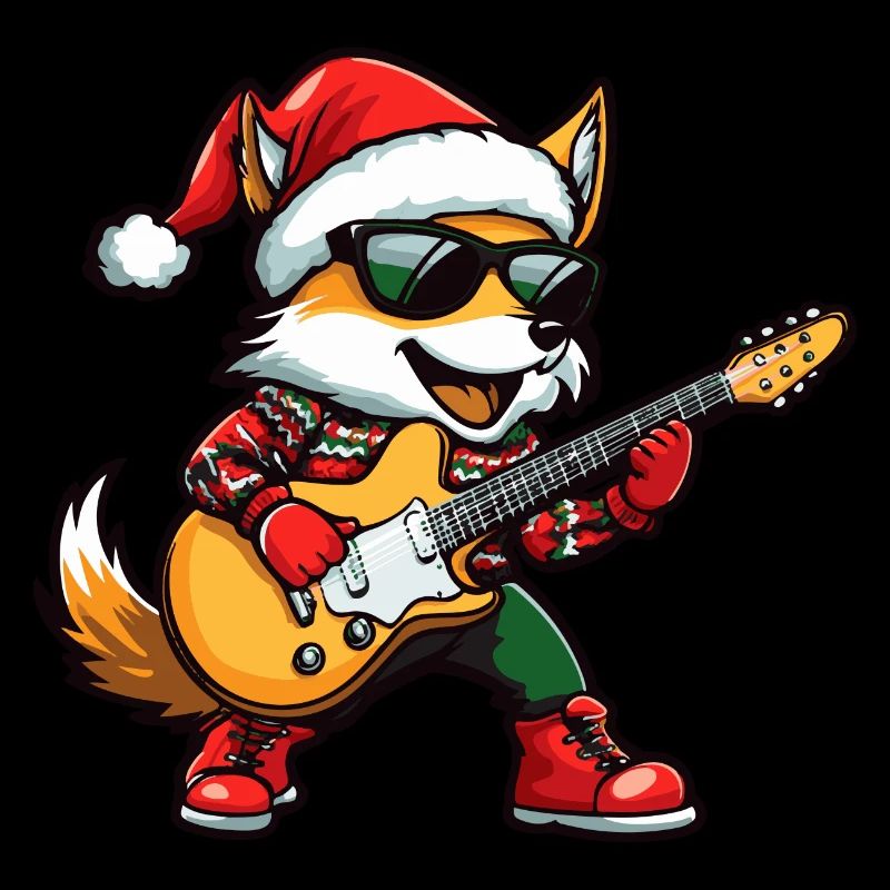 Fox Christmas Rocker Guitar