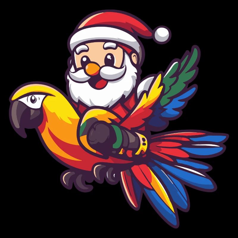 Perroquet Père Noël