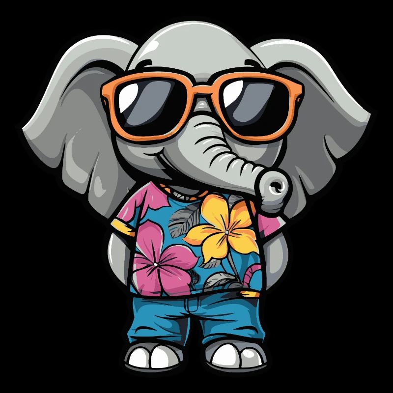 Elephant Comic Holiday