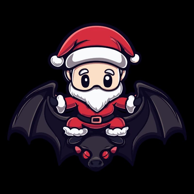 Fledermaus Weihnachtsmann