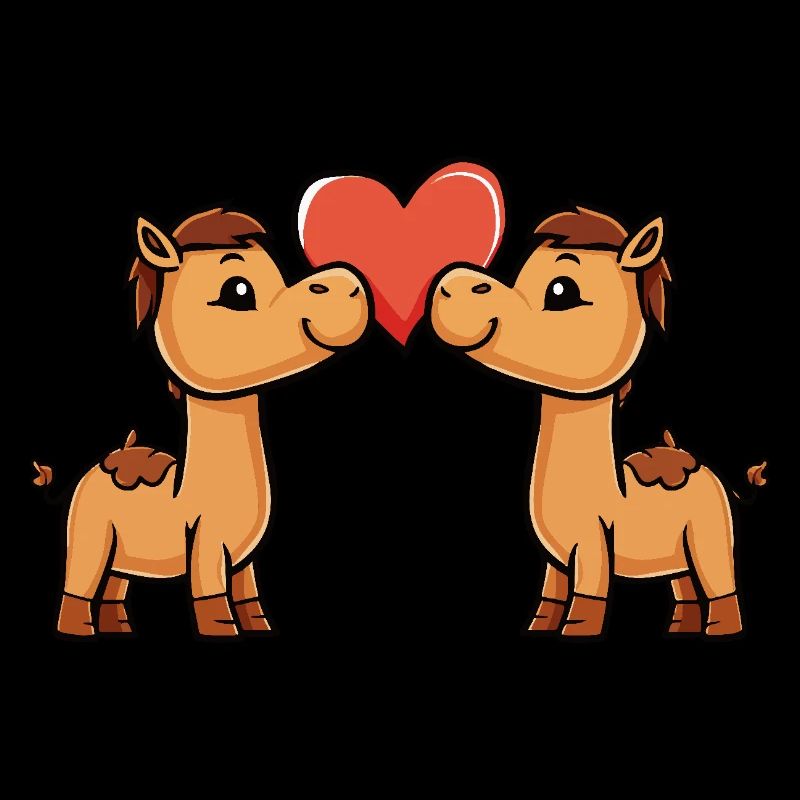 Couple de chameaux Saint-Valentin