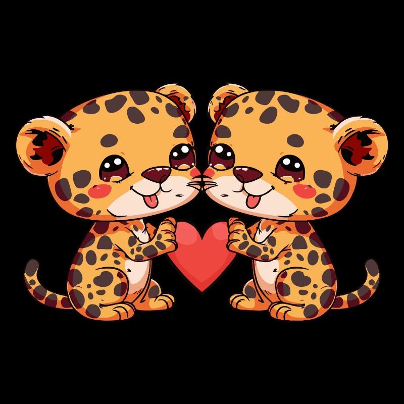 Leopard Paar Valentinstag