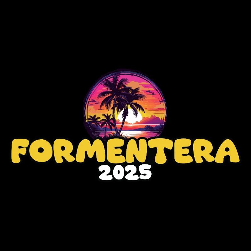 Formentera 2025 Palm Trees Multicoloured