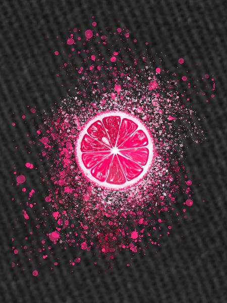 citron, rose, graffiti, pop-art