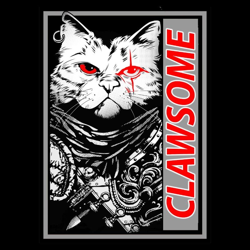 Clawsome Samurai Cat Bold Design For Anime Animal