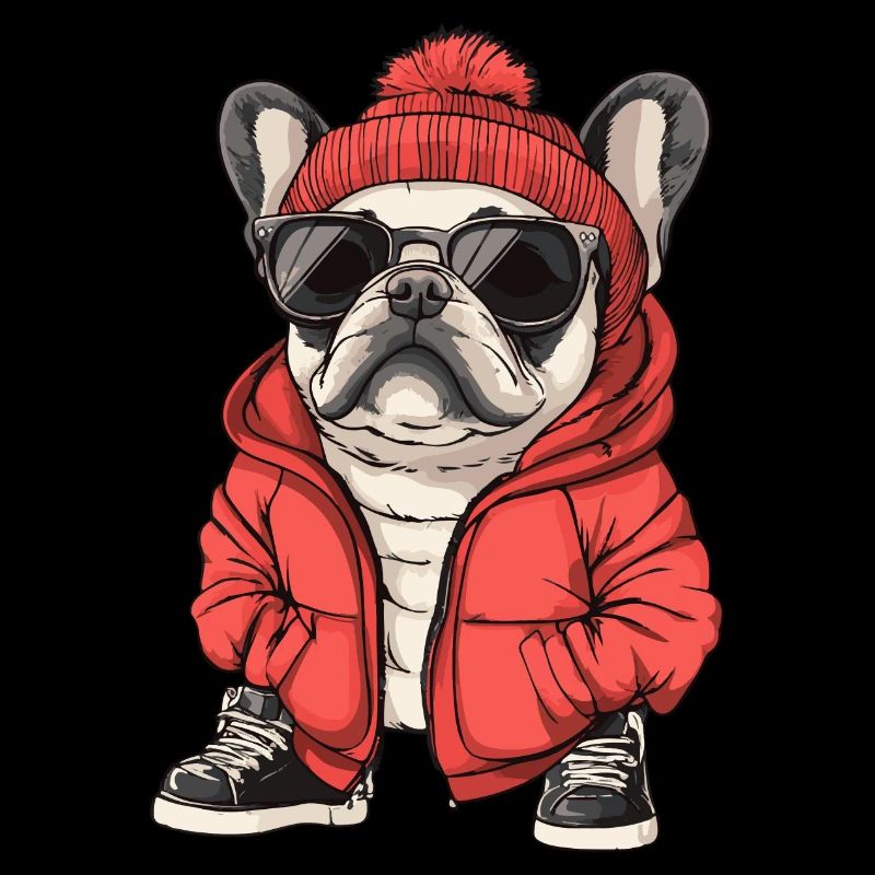 French Buldog Dog Winter