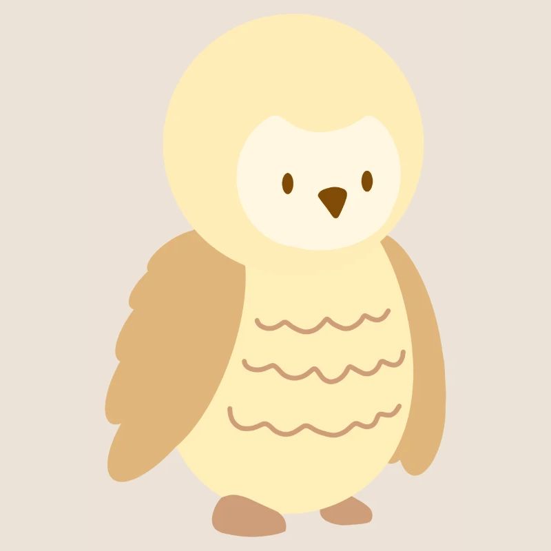 Kleine beige Eule