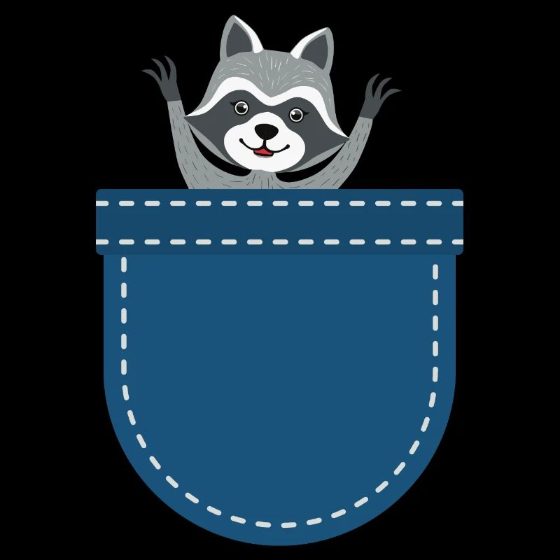 Waldtier Trash Panda Geschenk Brusttasche Waschbär