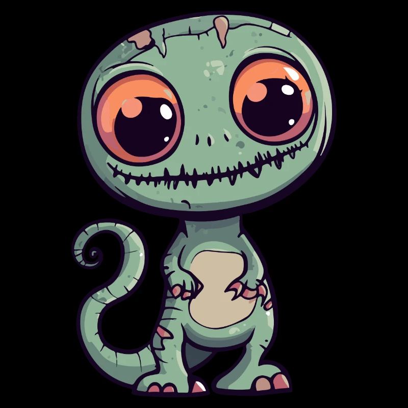 Caméléon Halloween Bande dessinée drôle