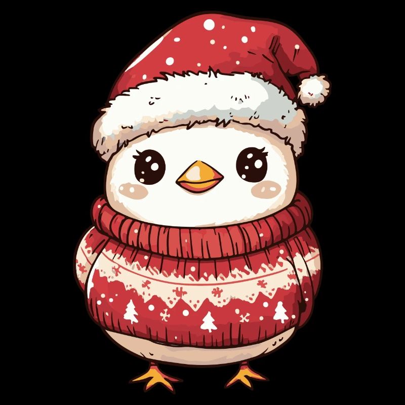 Bande dessinée de Noël au poulet