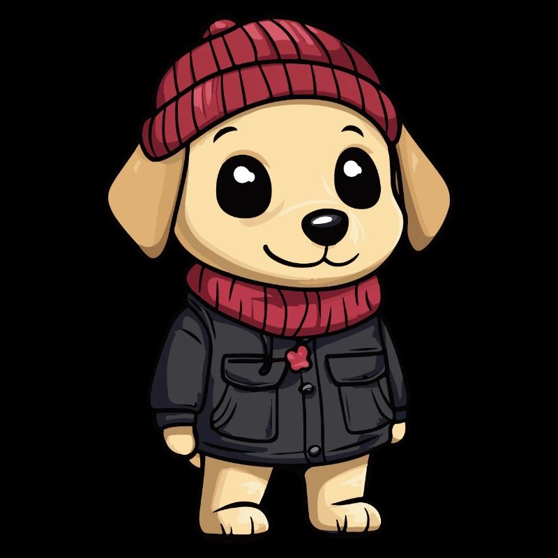Labrador Hund Winter