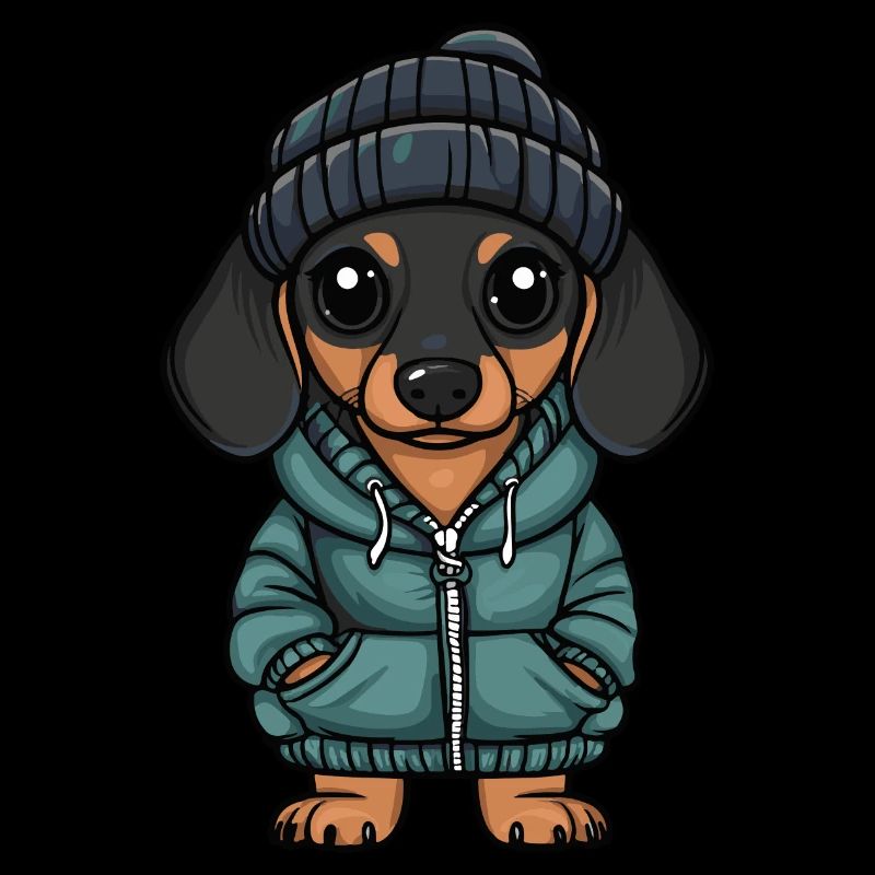 Dackel DachsHund Winter