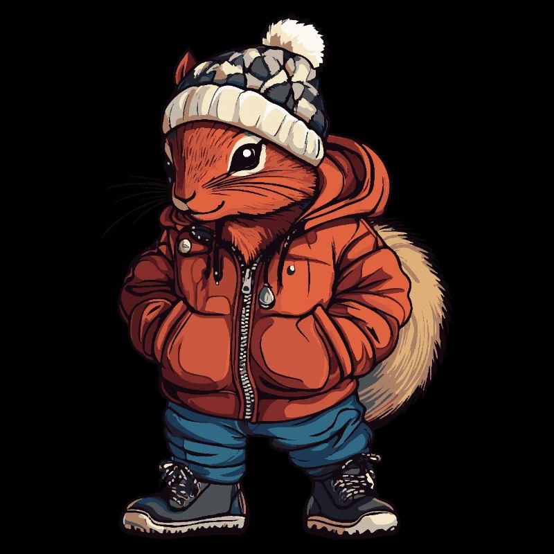 Squirrel Funny Winter