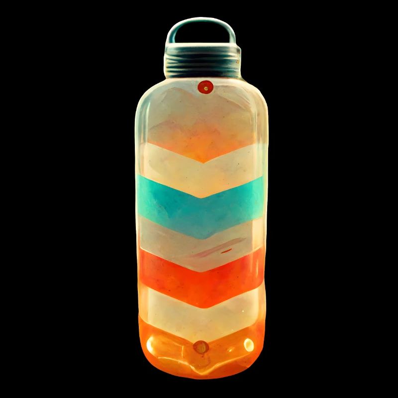 Glasflasche Sport Retro