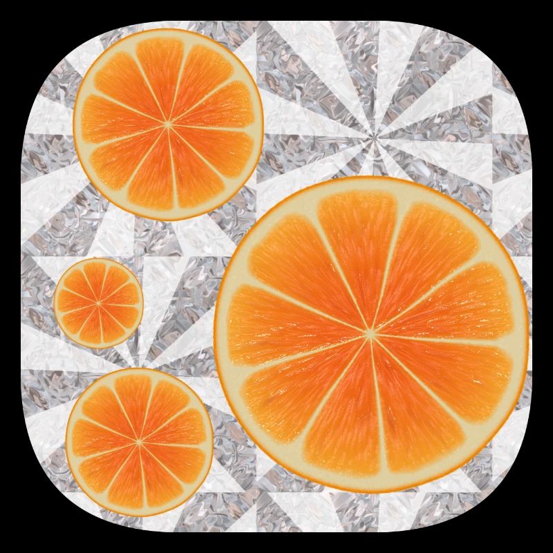 Orangen-Kunst