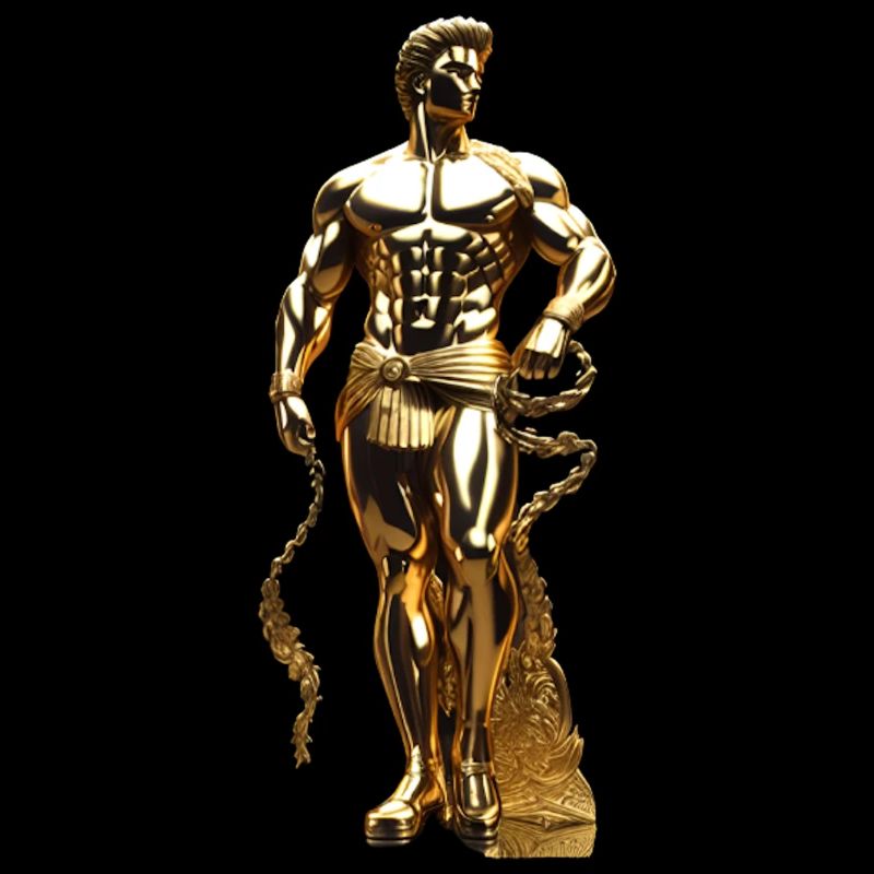 Statue grecque dorée