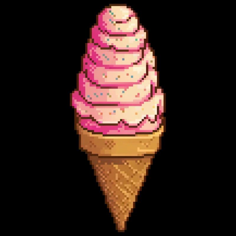 Retro-Stück: 8-Bit-Peperoni-Pizza