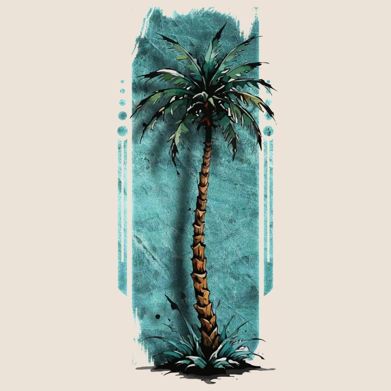 Solitary : Lone Palm Tree