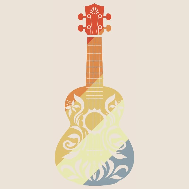 Ukulele Grafik Retro