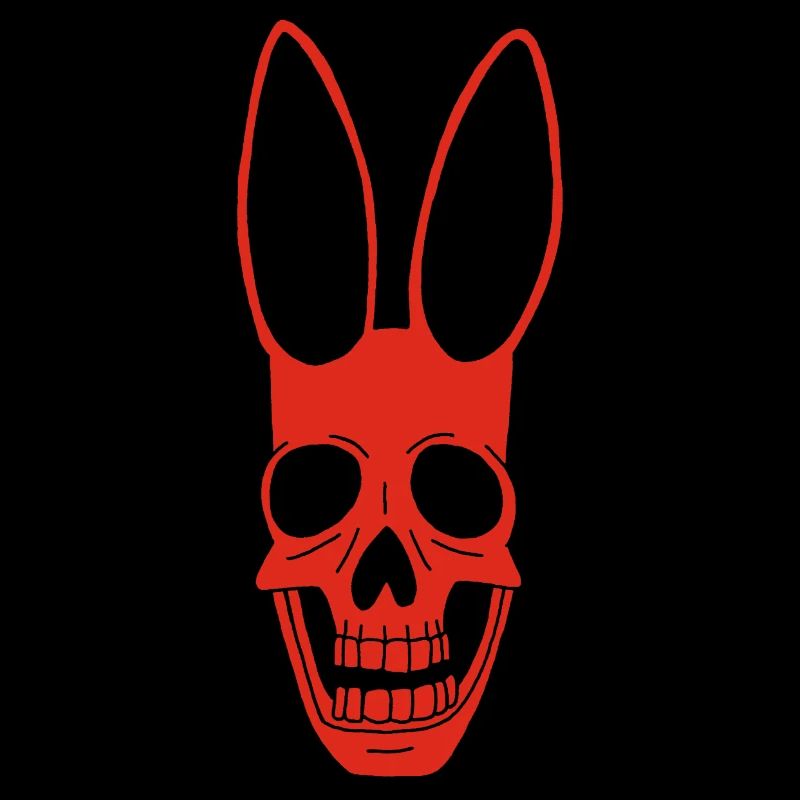 Crâne de lapin rouge