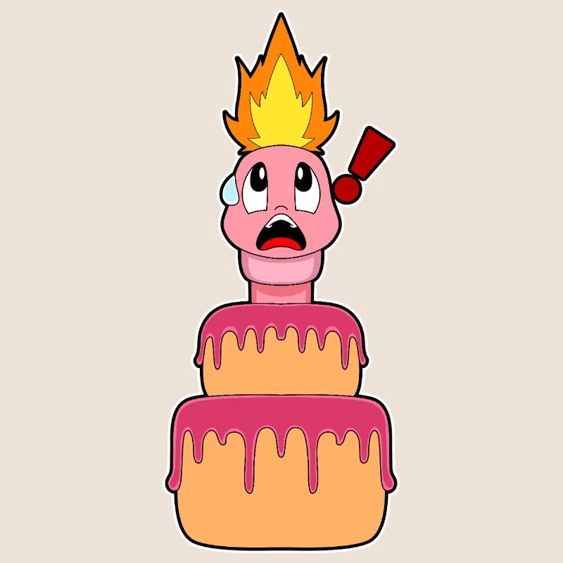 Gâteau d’anniversaire Worm