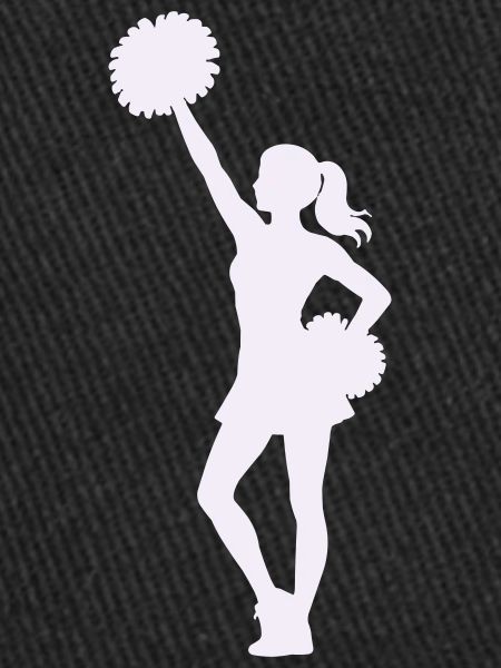 Cheerleading silhouette with pompoms
