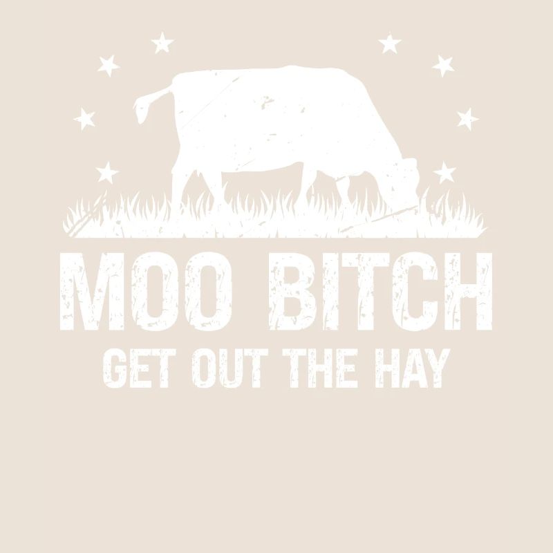 Moo, dehors avec le foin